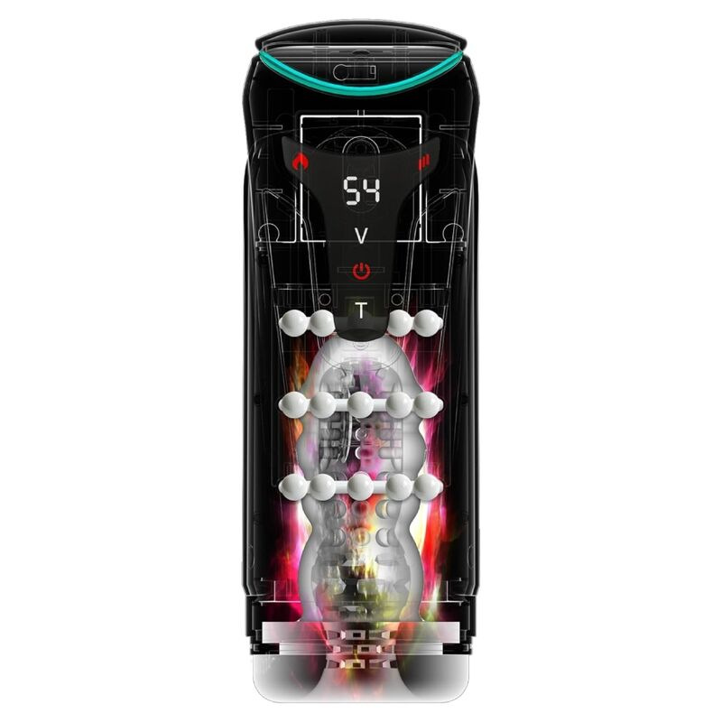 Pdx elite - moto-bator pro thrusting stroker automatic vibrating and warming masturbator 26.5 cm 4