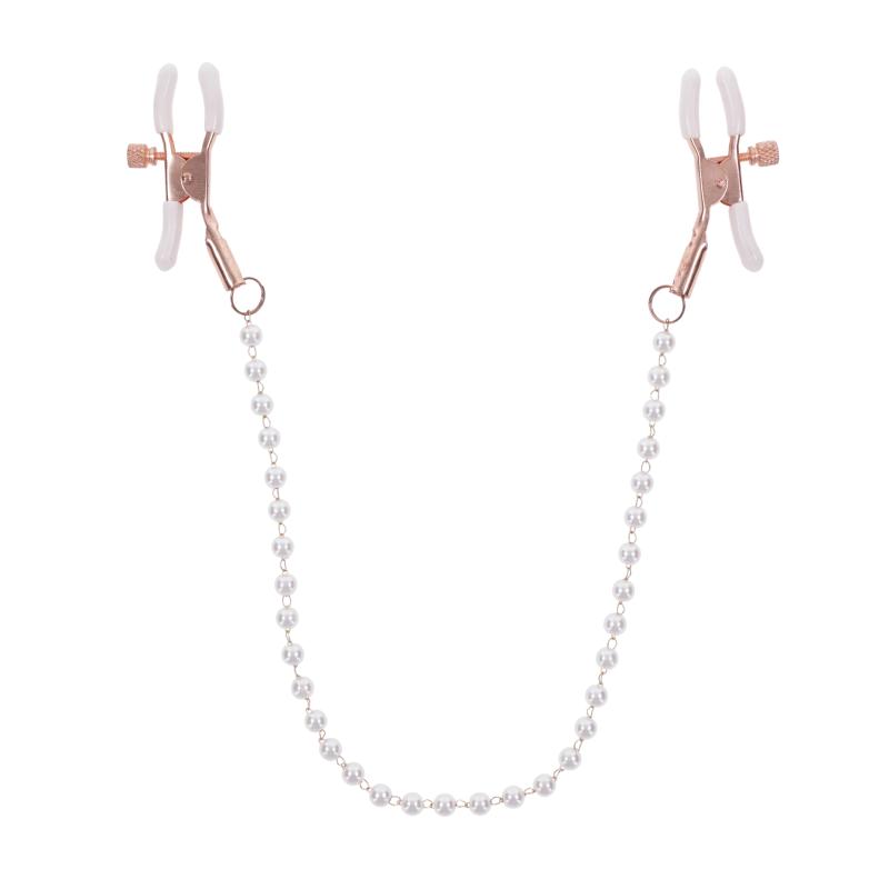 Sportsheets - S&M Peaches ‘N Creame Pearl Nipple Clamps Cream