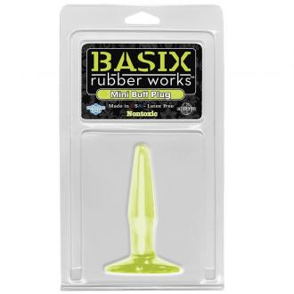 Basix Rubber Works Mini Butt Plug 9 Cm Glown In The Dark