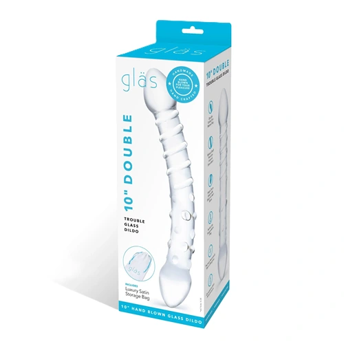 Glas - Double Trouble Glass Dildo - Sklenené Dildo 1