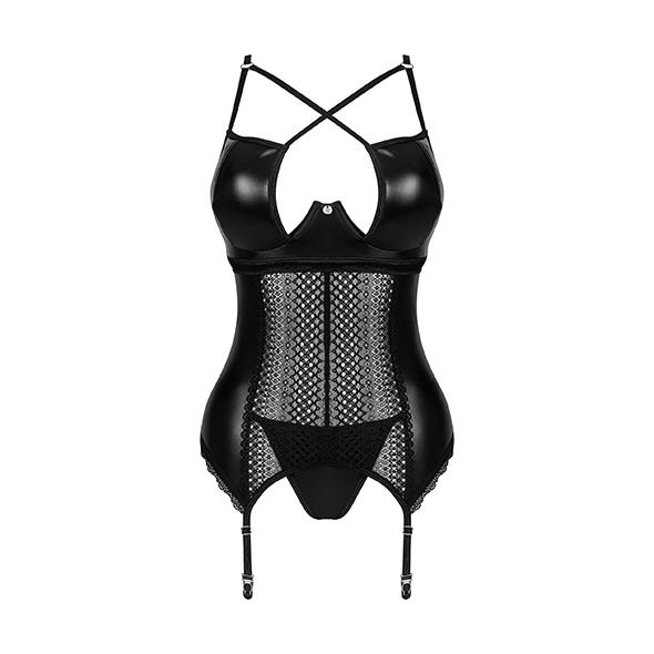 Obsessive - Norides Corset & Thong Black M/L