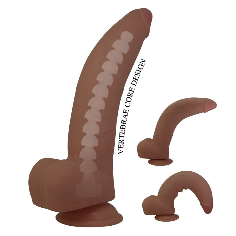 Pretty love - cuthbert realistic flexible dildo 20 cm Ø 5 cm tpe brown 6