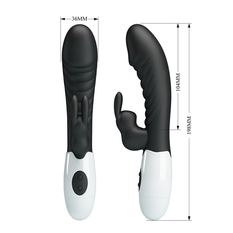 Pretty love - naughty bunny 30 function rabbit vibrator black 6
