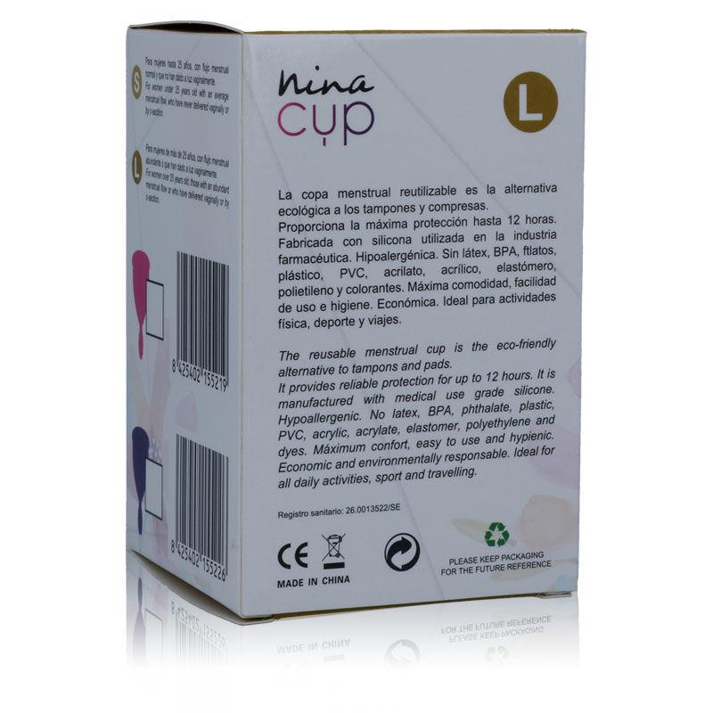 Nina Cup Menstrual Cup Size Pink L 4