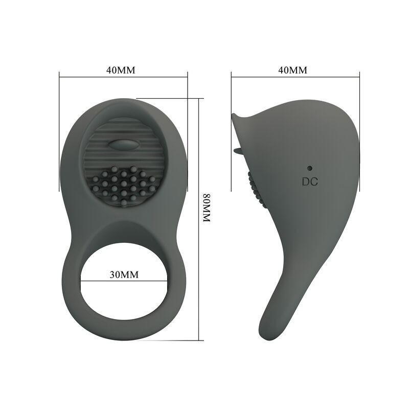 Pretty love - rechargeable vibrating ring with oral stimulation 7