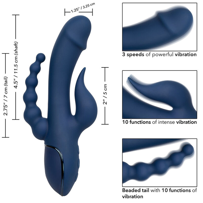 Calexotics - vibrator triple orgasm blue 8