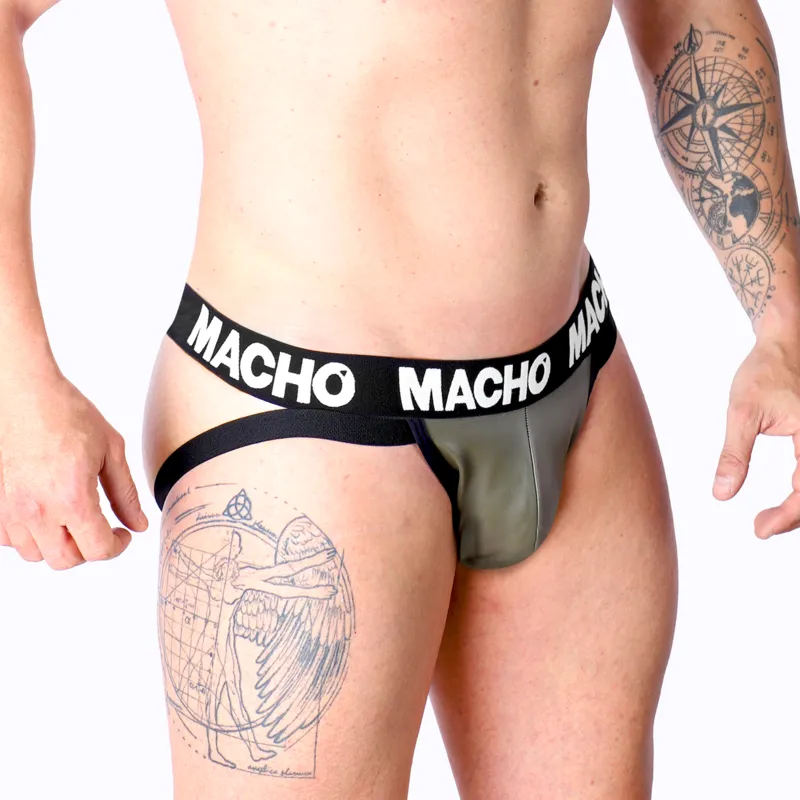 Macho - Mx27gr Jock Gray Beige Leather Xl 1