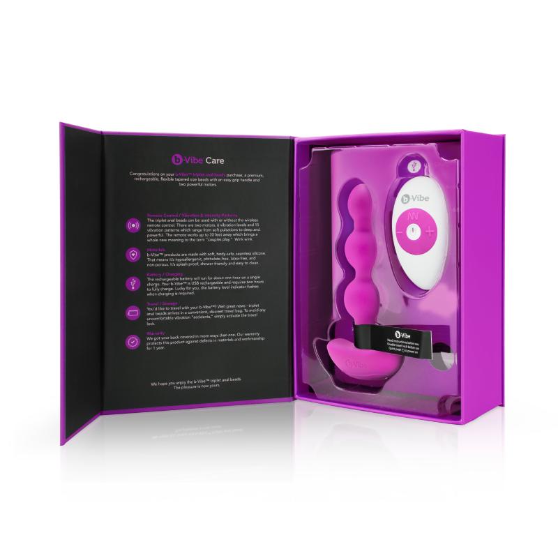 B-Vibe - Triplet Anal Beads Fuchsia 11