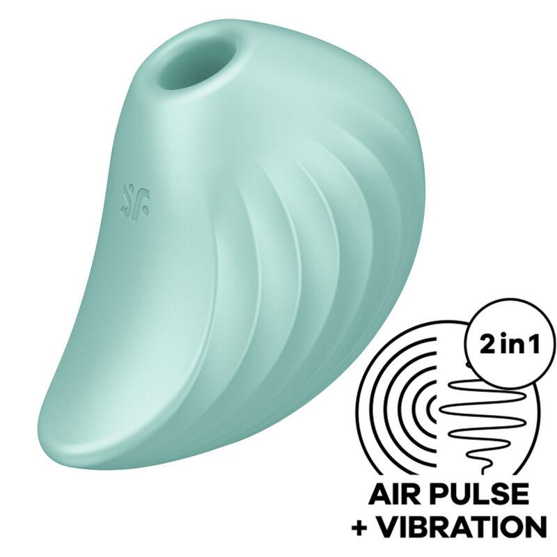 Satisfyer Pearl Diver Stimulator &Amp; Vibrator Green - Stimulátor Klitorisu