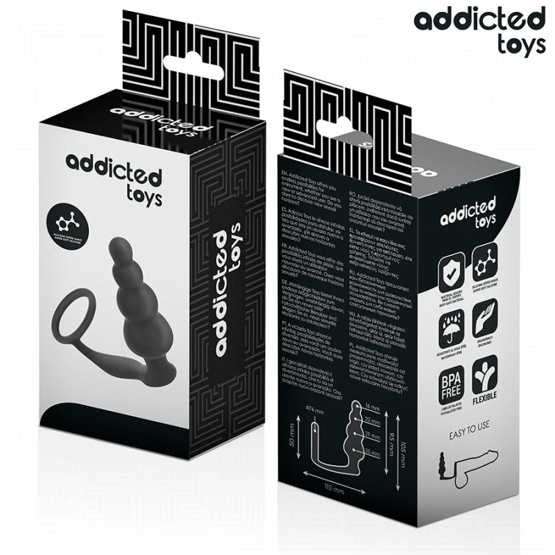Addicted toys - anal plug with ring silicone model 5 5
