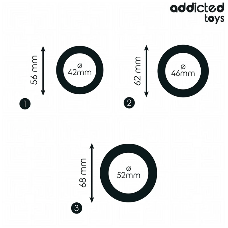 Addicted toys - set of flat silicone rings 3