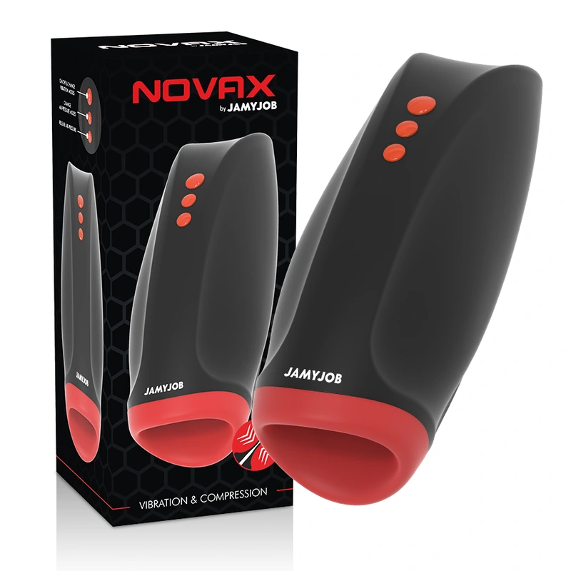 Jamyjob Novax Masturbator With Vibration and Compression - Masturbátor 6