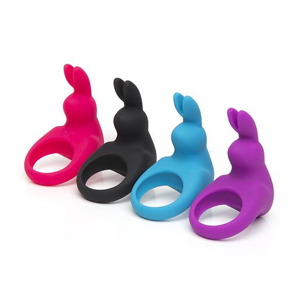 Happy Rabbit - Rechargeable Vibrating Rabbit Cock Ring Blue 9