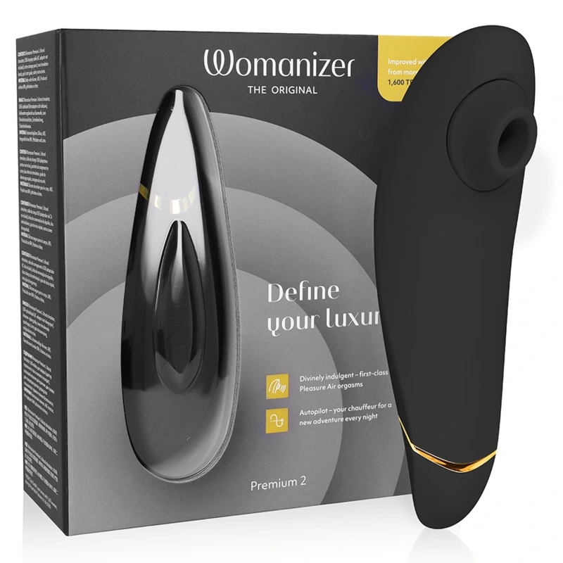 Womanizer - Premium 2 Clitoral Stimulator Black - Stimulátor Klitorisu