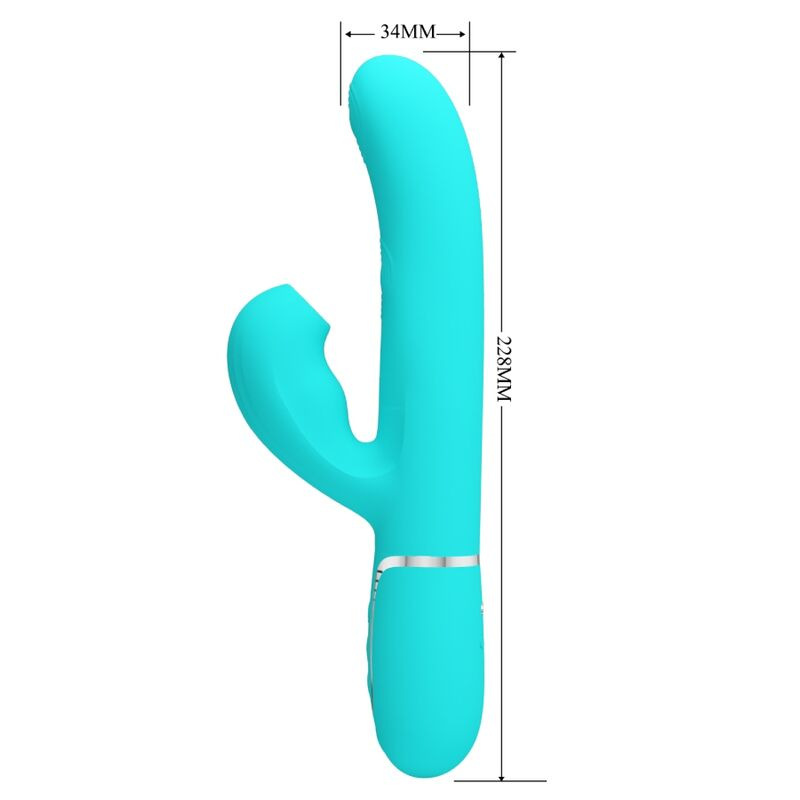 Pretty love - perlita multifunction 3 in 1 g-spot vibrator aqua green 6