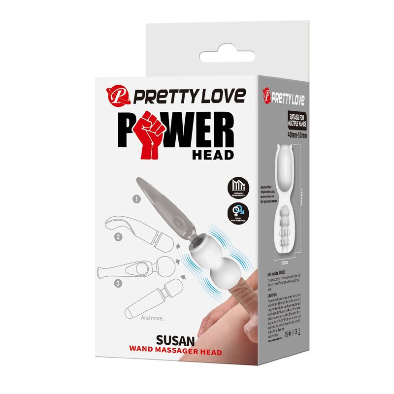 Pretty love - susan power head wand massager attachment Ø 6.5 cm 6