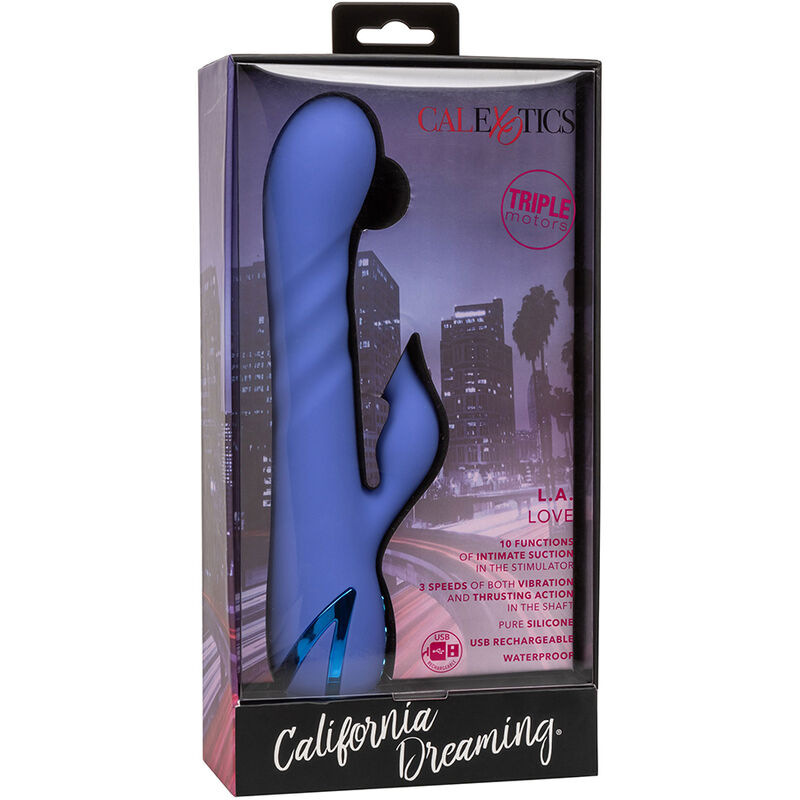 Calexotics - l.a love vibrator & suction blue by california dreaming 12