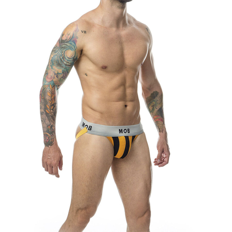 Mob - classic jock stripe orange size m 2