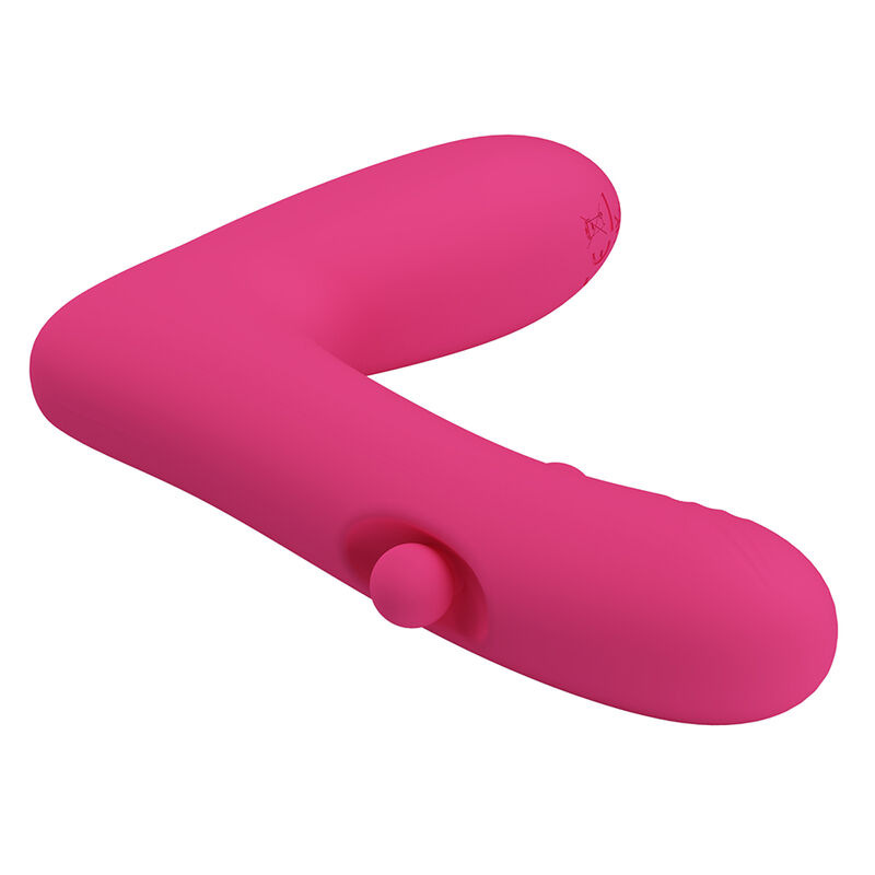 Pretty love - duden rechargeable silicone vibrator 12 vibration modes and 3 rocking modes pink 4