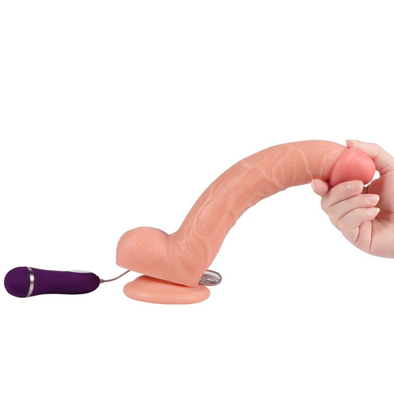 Shequ - optimus vibrating dildo with remote control 28 cm 4