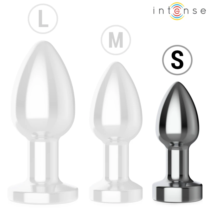 Intense - anal plug 10 vibrations metal with remote control s 5