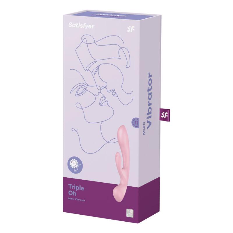 Satisfyer Triple Oh Hybrid Vibration - Pink - Vibrátor 3