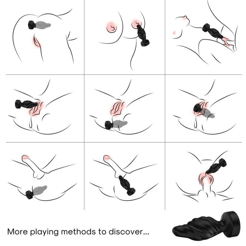 Armony - Vibrator &Amp; Anal Plug Remote Control Black 1