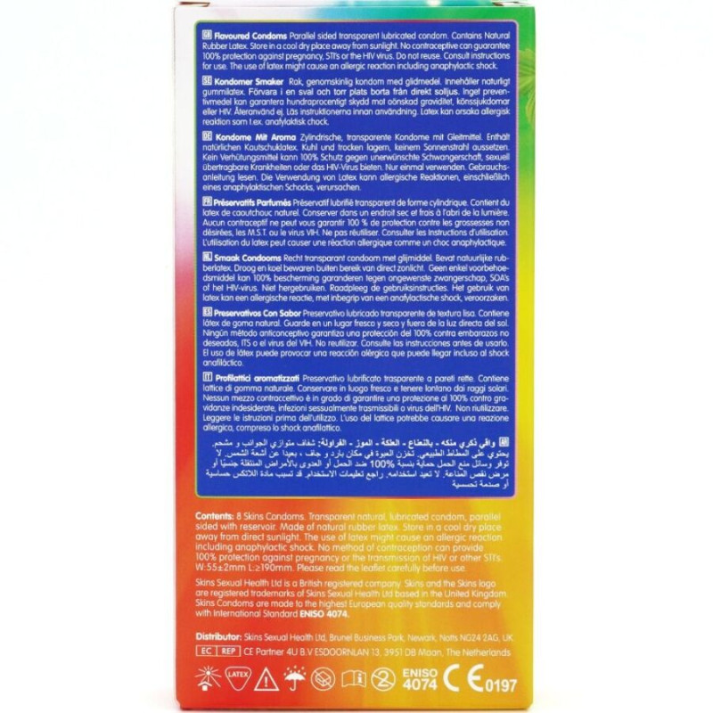 Skins - multi flavors premium condoms pack 8 3