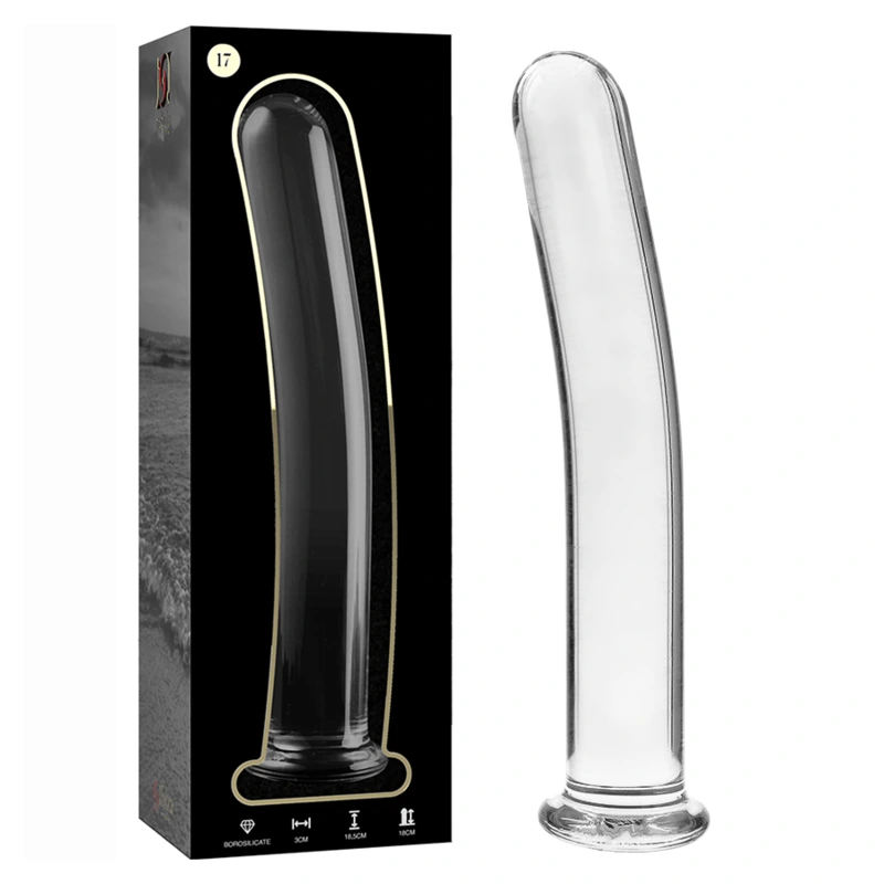 Nebula series by ibiza - model 17 dildo borosilicate glass clear 18.5 cm -o- 3 cm
