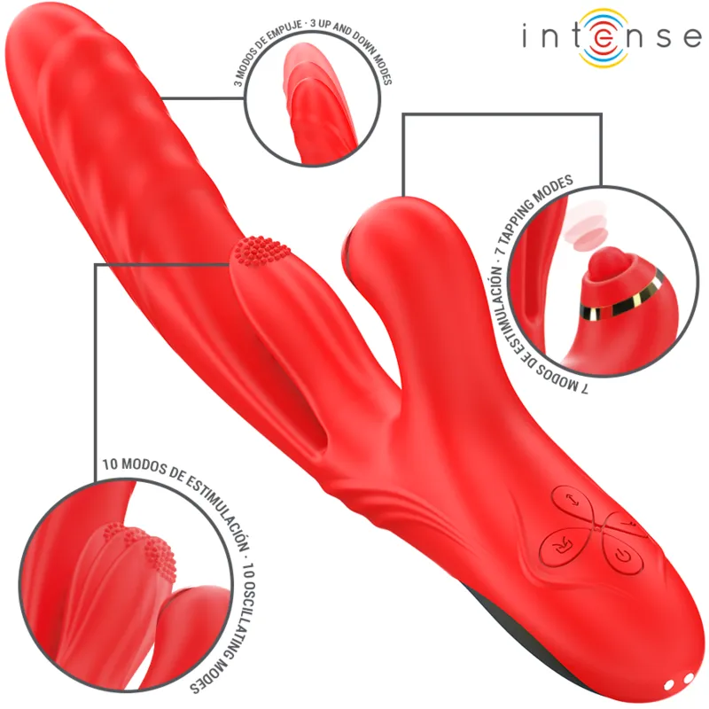 Intense - rosalia multifunction vibrator 3 in 1 red 1