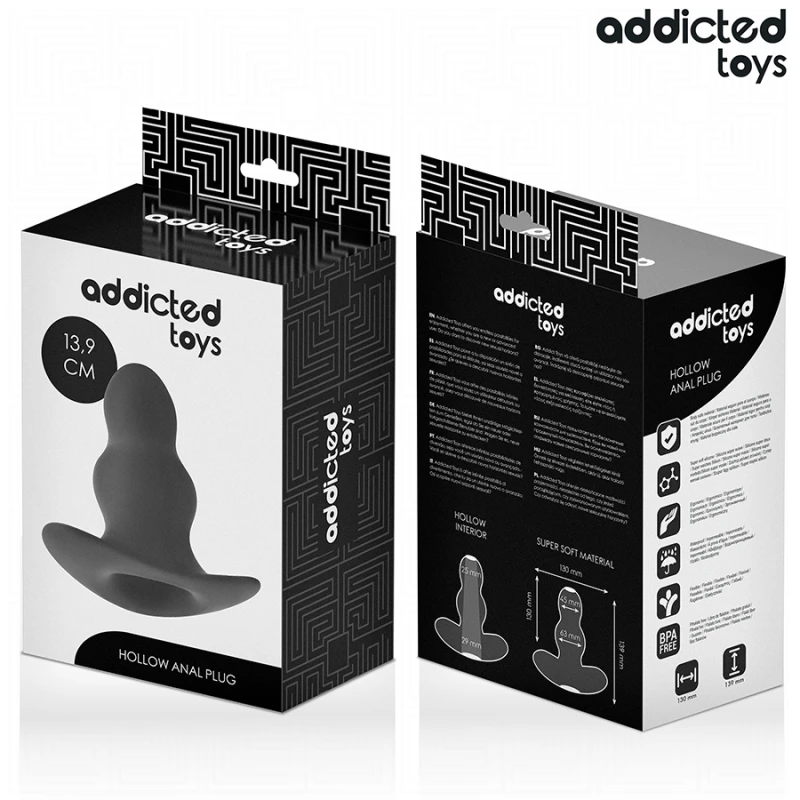 Addicted toys - hollow anal plug silicone size xl 13.9 cm 6