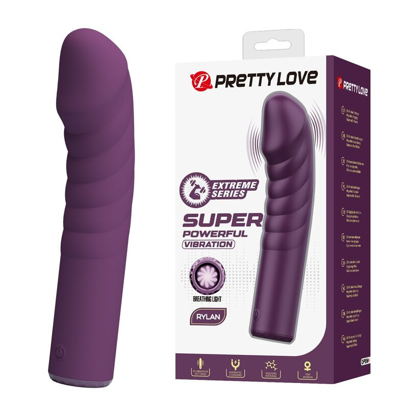 Pretty love - ryland rechargeable vibrator 10 functions purple