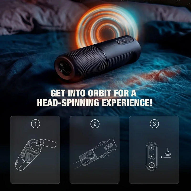 Arcwave - orbit 360° rotating male masturbator with app control black 7