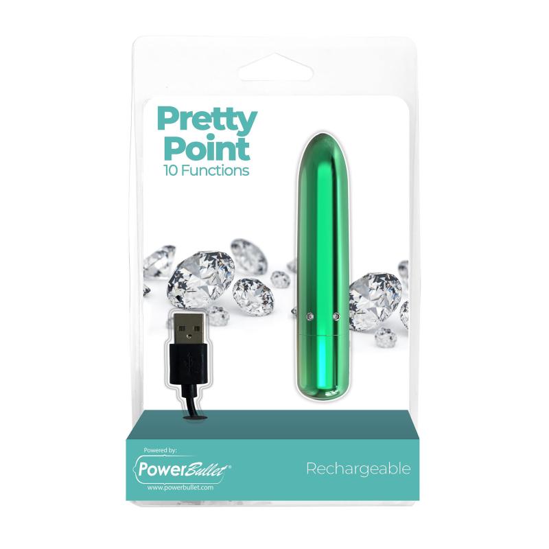 Powerbullet - Pretty Point Vibrator 10 Function Teal 8