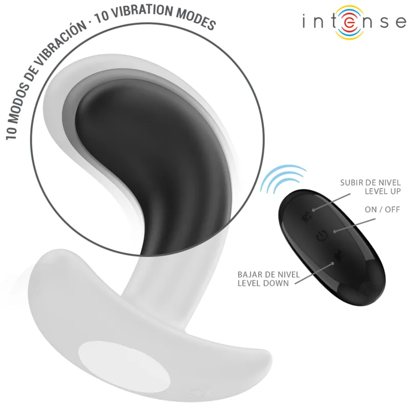 Intense - chandler anal plug 10 vibrations black remote control 3