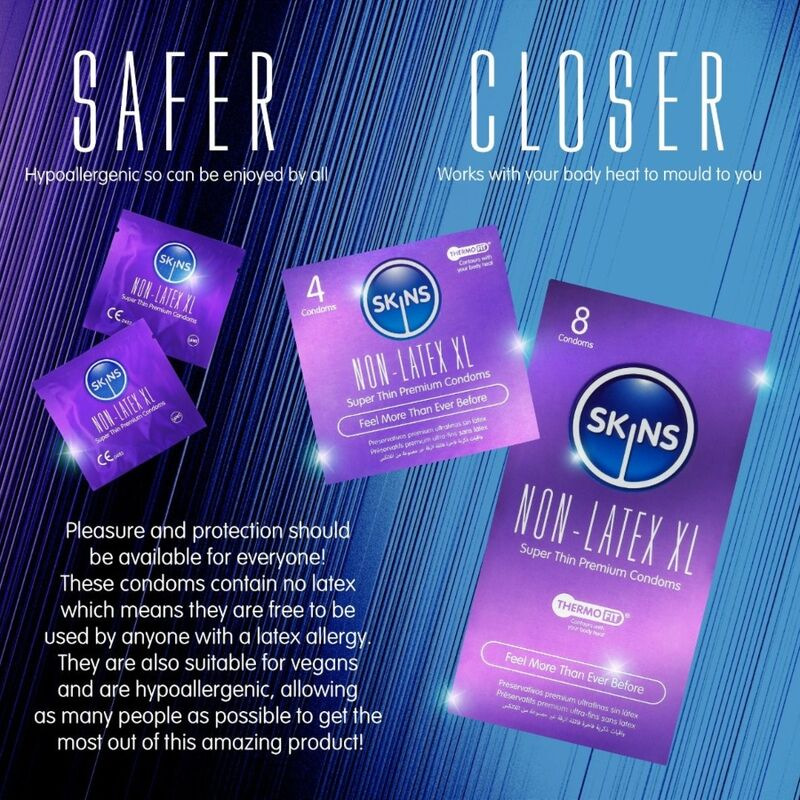Skins - latex-free condoms xl pack of 4 3