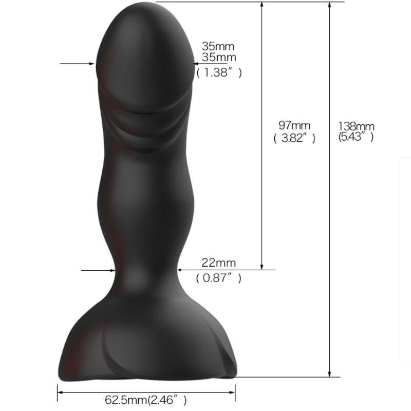 Armony - extreme a bloom rose vibrator & anal plug remote control black 2