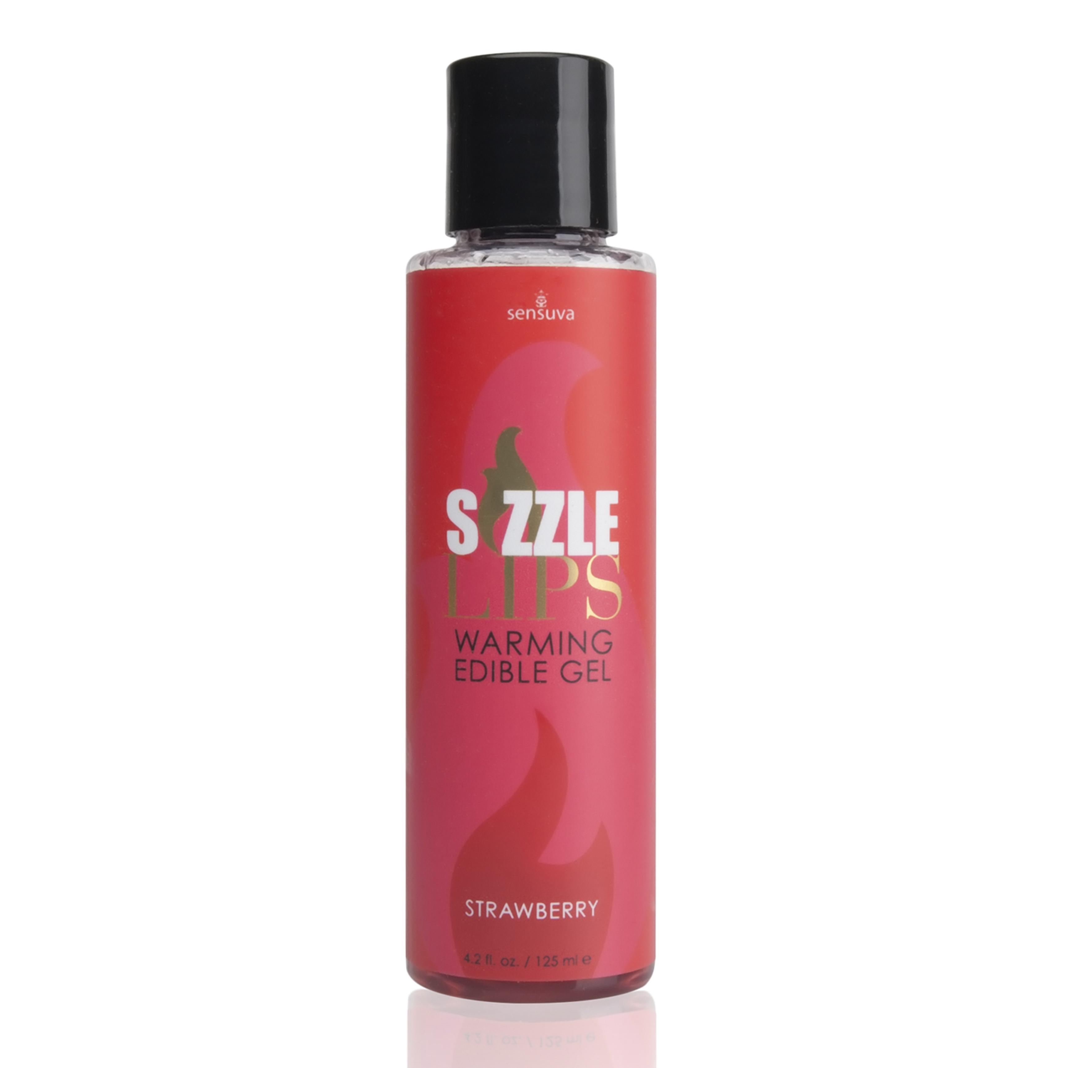 Sensuva - Sizzle Lips Strawberry Warming Edible Gel 125 Ml