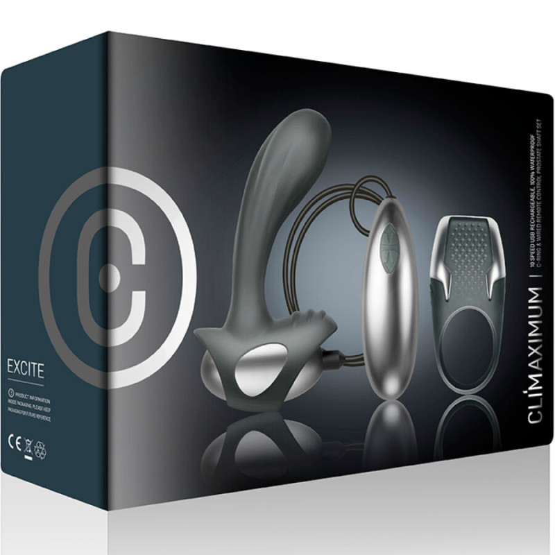 Climaximum - excite kit cock ring + wire prostate massager 3
