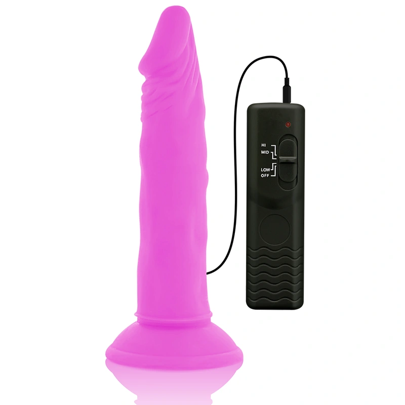 Diversia - flexible vibrating dildo purple 23 cm -o- 4.3 cm 3