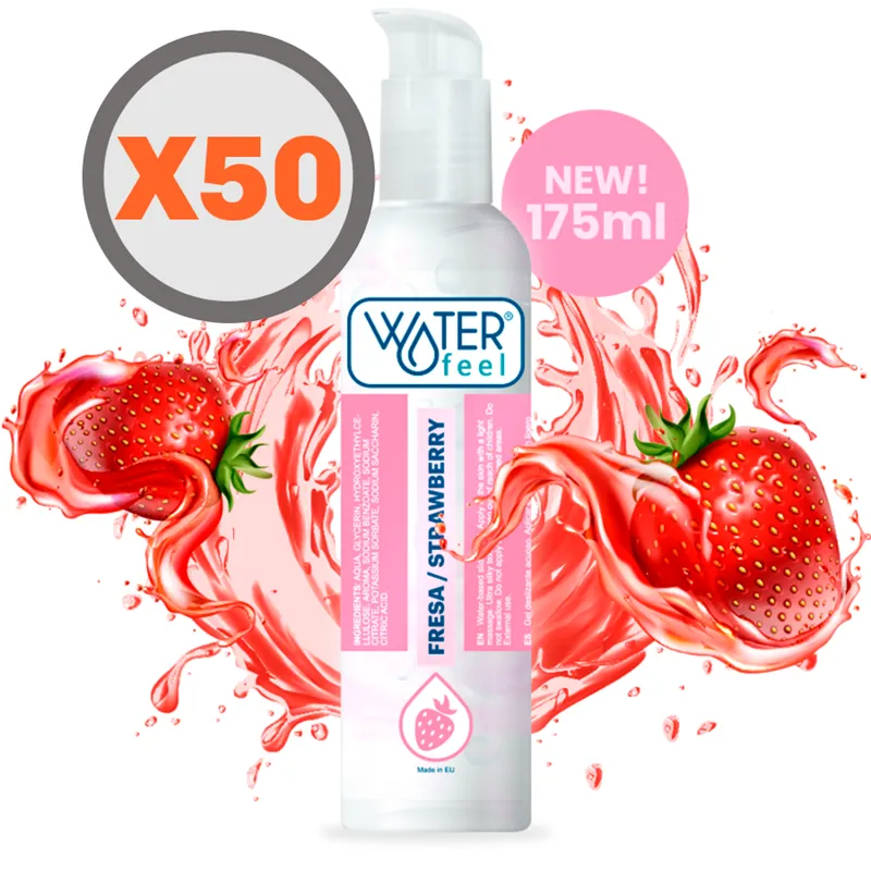 Waterfeel Strawberry Water Based Lubricant 175 Ml X 50 Units