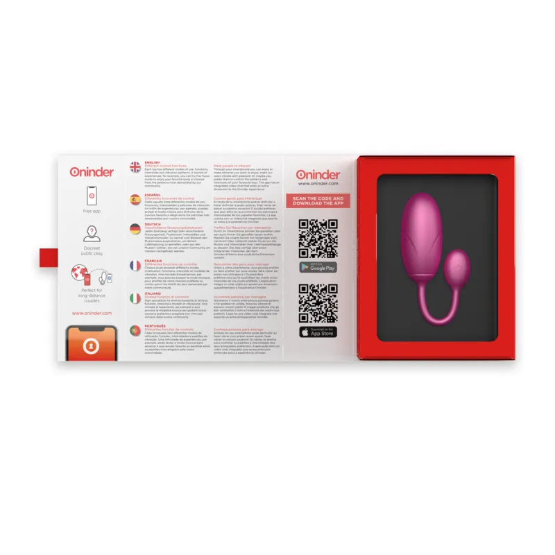 Oninder - Tokyo Vibrating Egg Pink 7.5 X 3.2 Cm Free App 6