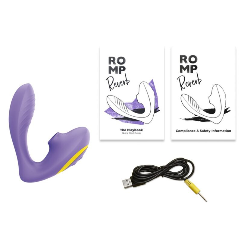 Romp - reverb g-spot stimulator and clitoral suction device purple 6