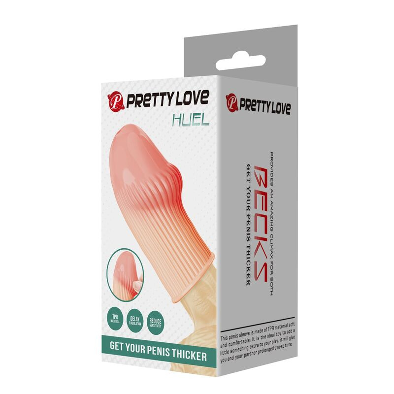 Pretty love - huel penis sleeve get your penis thicker flesh color 2