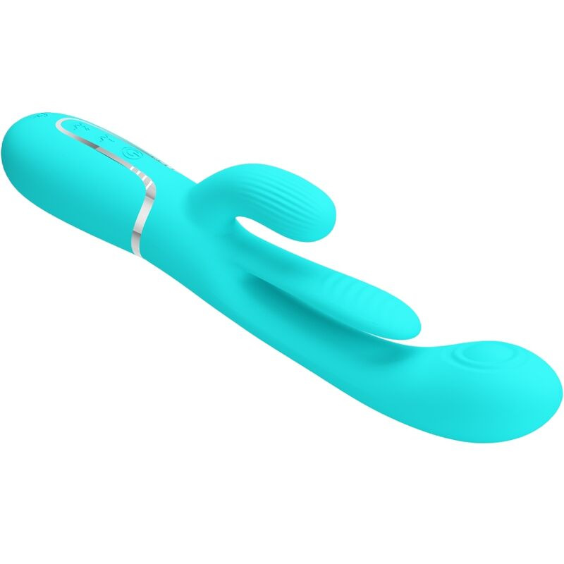 Pretty love - shania triple rabbit multifunction vibrator 3 in 1 blue 3