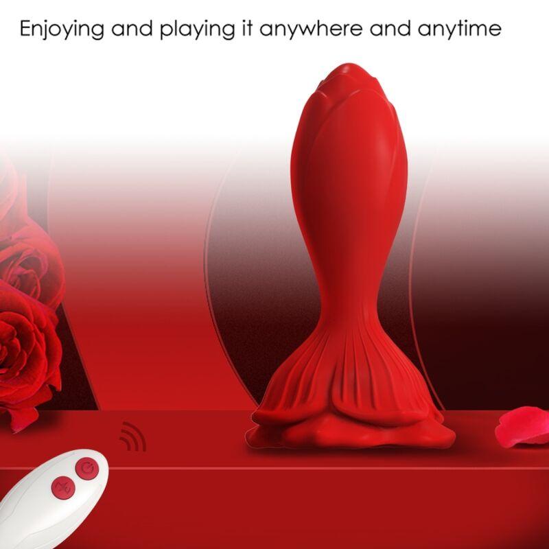 Armony - Pink Vibrator &Amp; Anal Plug Small Remote Control Red 3