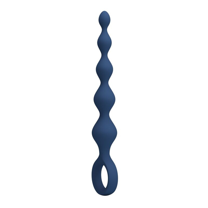 Mr play - blue silicone anal beads & anal plug 20.4 cm 4