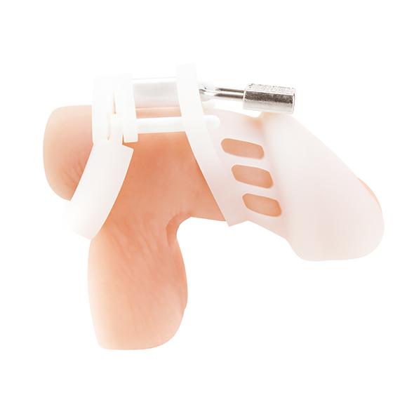Blueline - Silicone Chastity Cage Silver 8