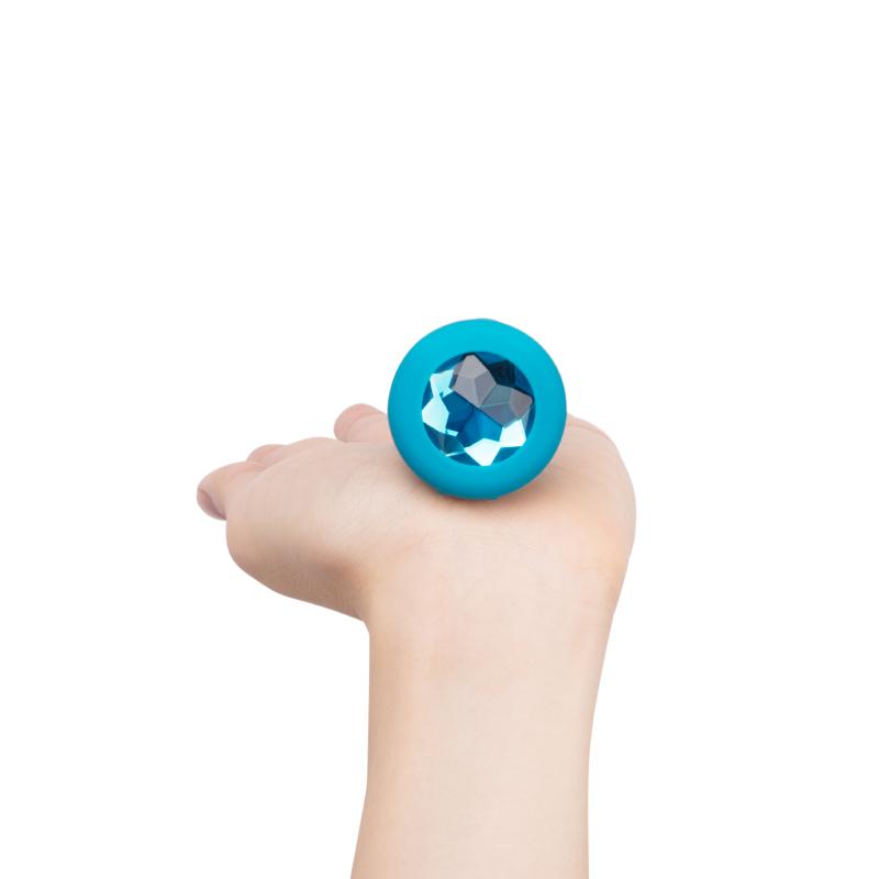 B-Vibe - Vibrating Jewel Plug S/M Aquamarine 6