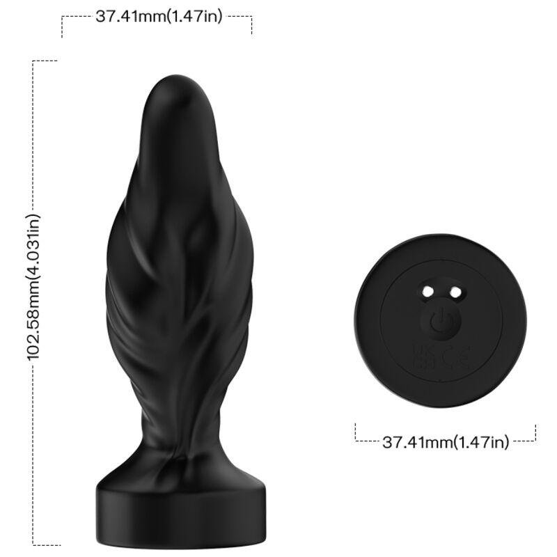 Armony - Vibrator &Amp; Anal Plug Remote Control Black 3